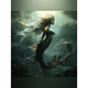 Custom Fridge Magnet Mystical Emerald Mermaid Home Kitchen Decor